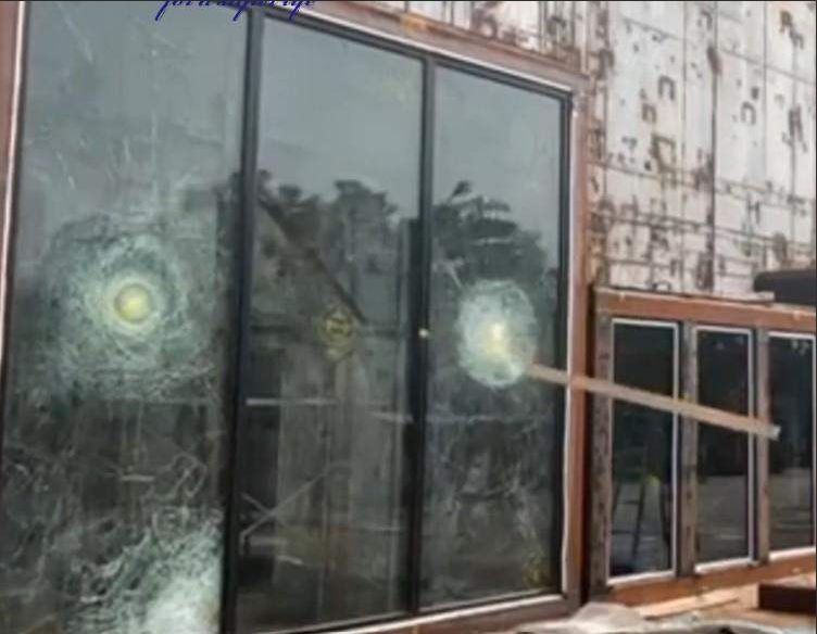 Impact window panels after large-missile testing